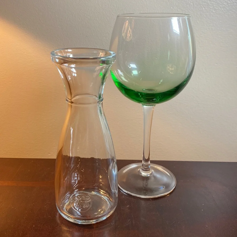 Vintage Glass 1/4 Liter Carafe Decanter Pitcher